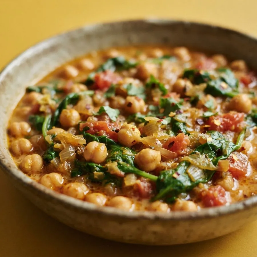 Curry de pois chiches aux épinards, photo 2