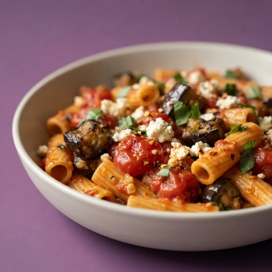 Macarrão com berinjela e tomate, foto 2