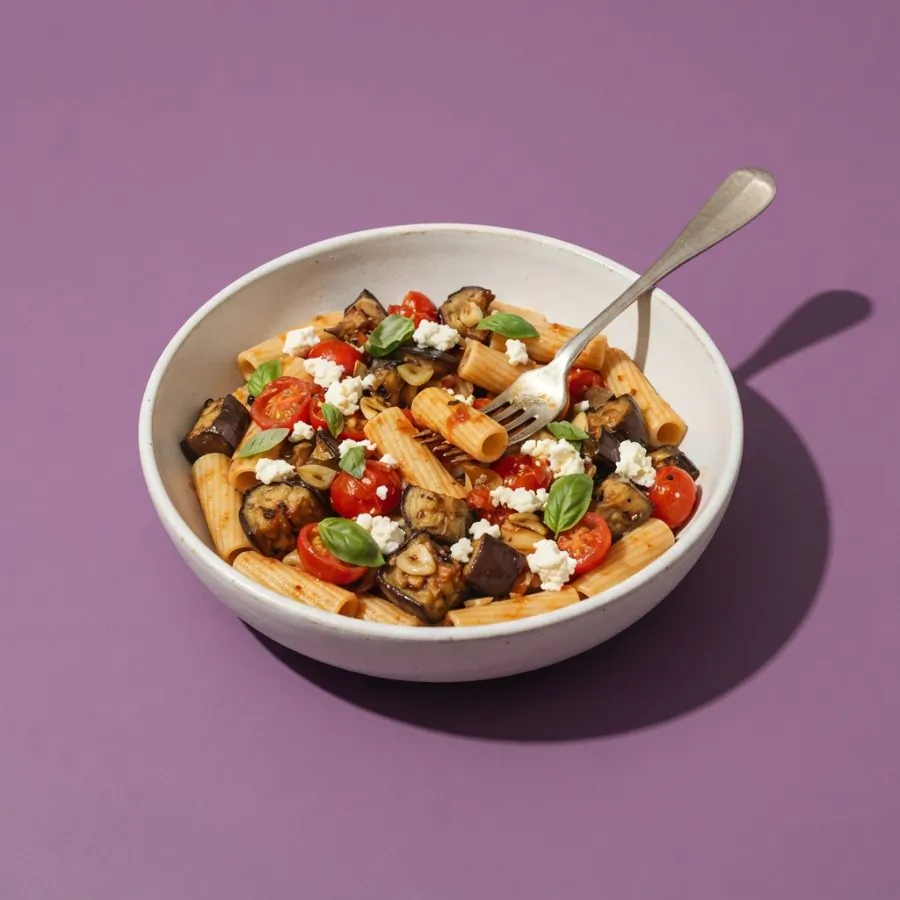 Macarrão com berinjela e tomate, foto 3