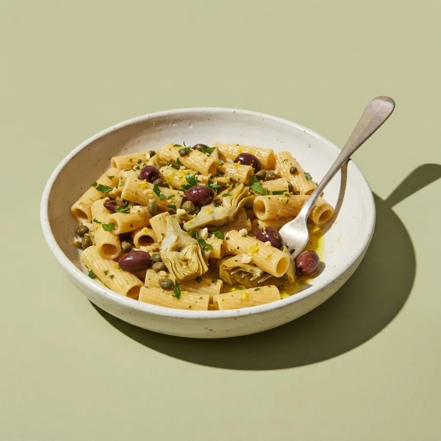 Artichoke, lemon and olive pasta, photo 3