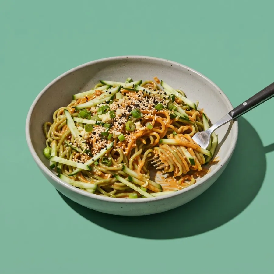 Cold sesame noodles with cucumber, photo 3