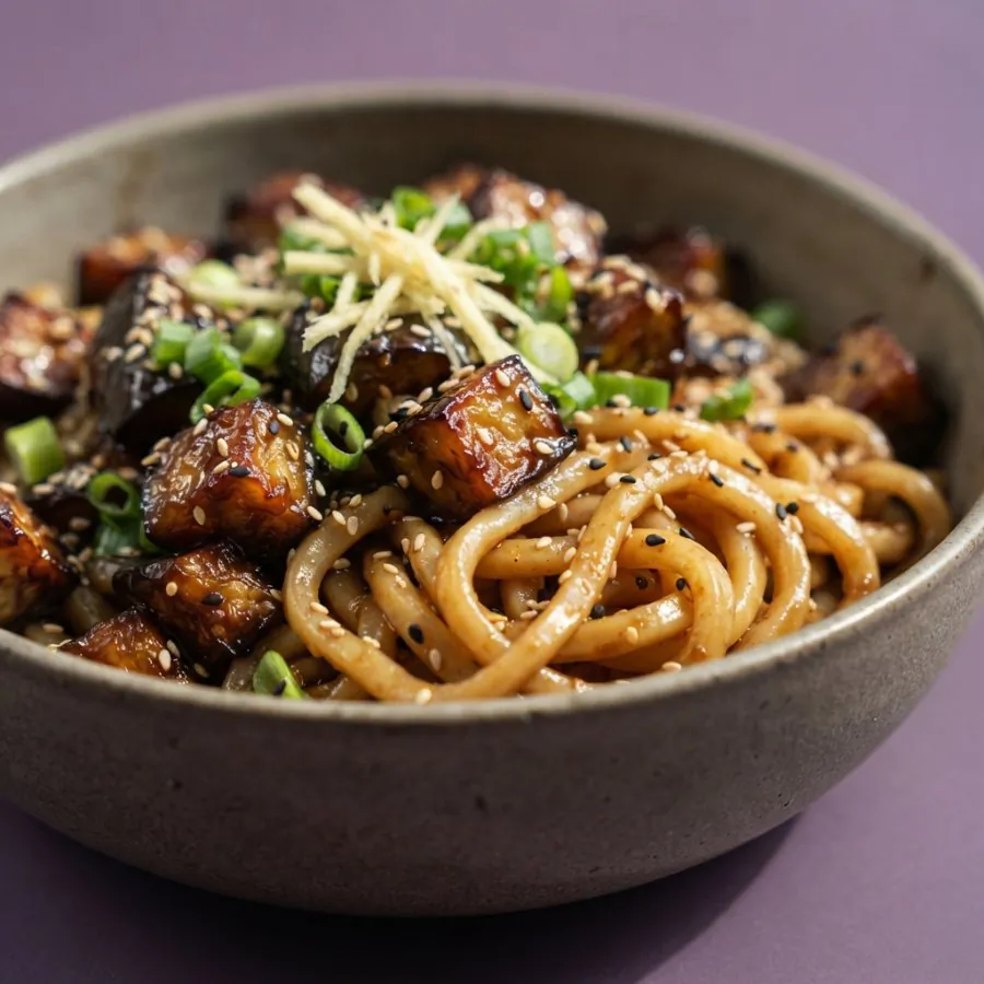 Miso aubergine noodles, photo 2