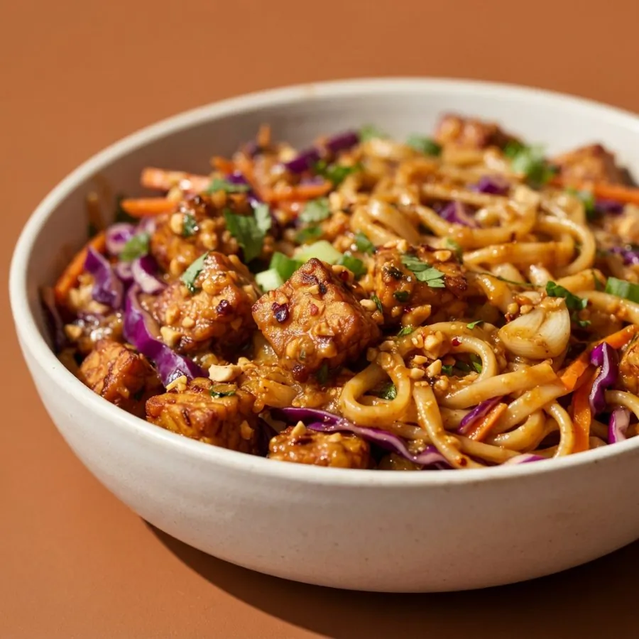 Satay-Nudeln mit Tempeh, Foto 2
