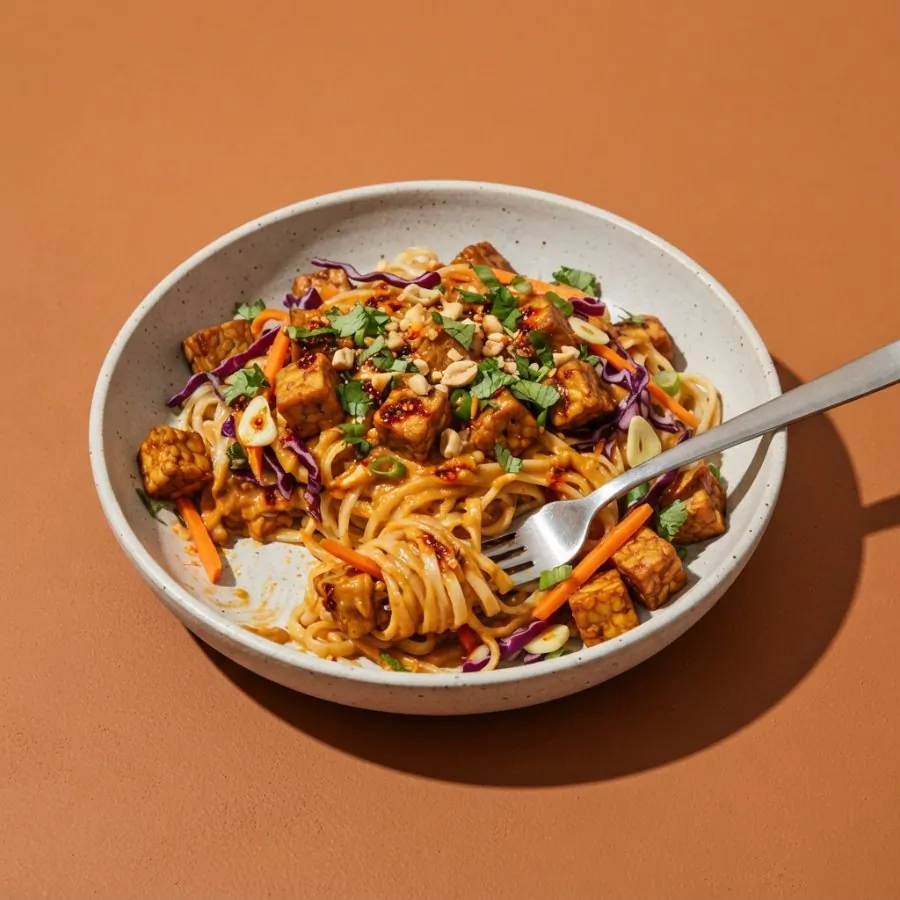 Satay-Nudeln mit Tempeh, Foto 3