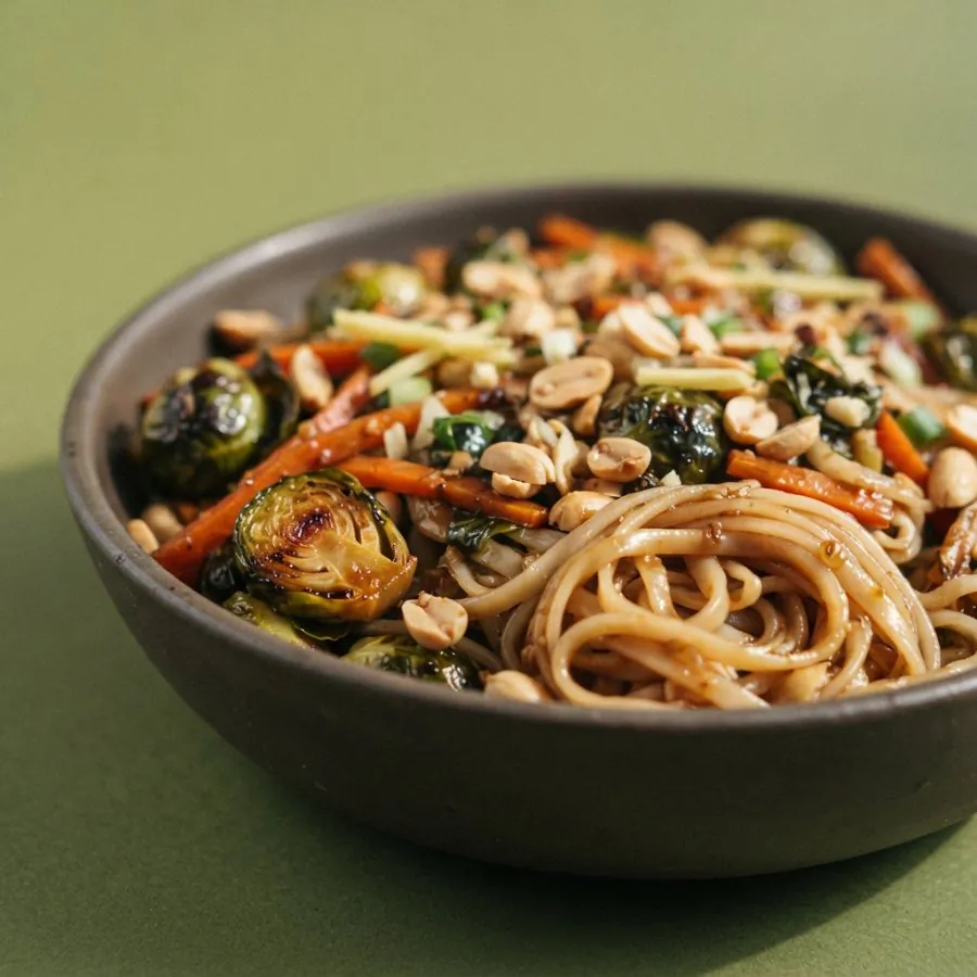 Sprout and peanut noodle stir-fry, photo 2