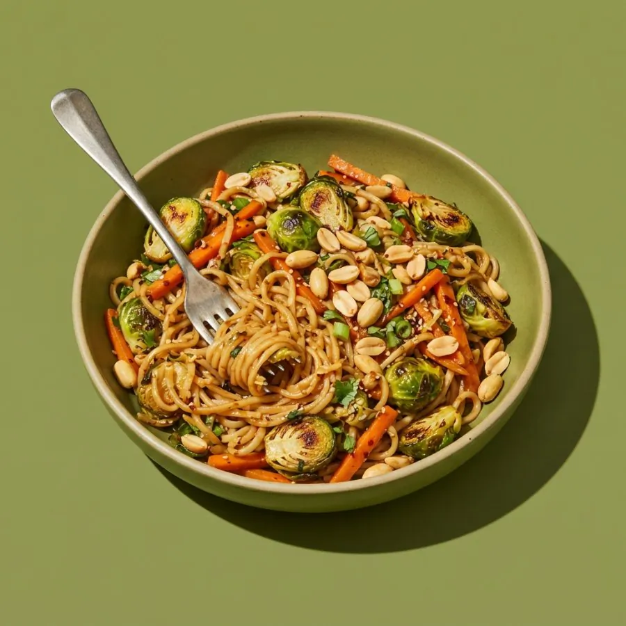 Sprout and peanut noodle stir-fry, photo 3