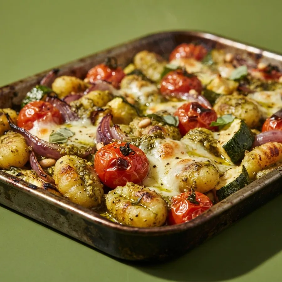 Teglia di gnocchi al pesto, foto 2