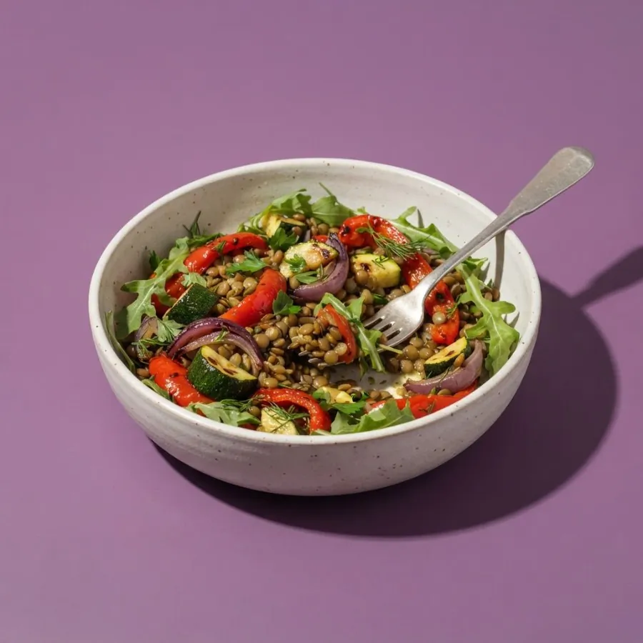 Lentil and roast veg salad, photo 3