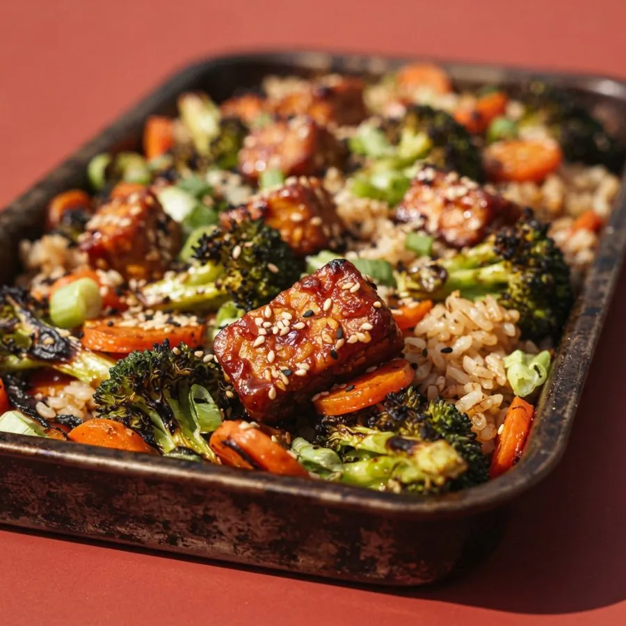 Bandeja de tempeh con gochujang y brócoli, foto 2