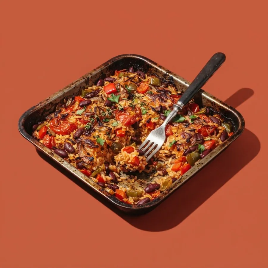 Gebackener Tomatenreis mit Paprika und Bohnen, Foto 3