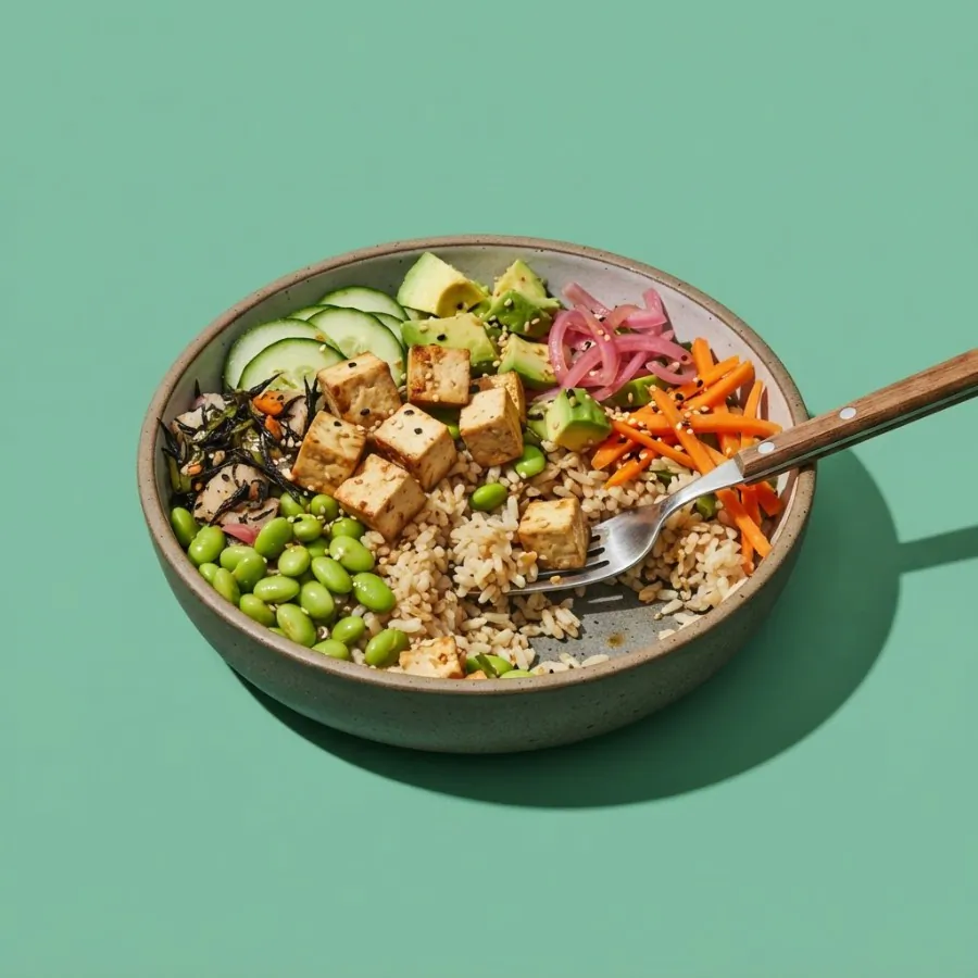 Bol de riz au tofu, aux edamame et à l'avocat, photo 3