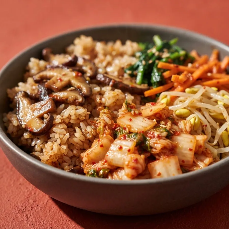 Korean-style rice bowl with kimchi, photo 2