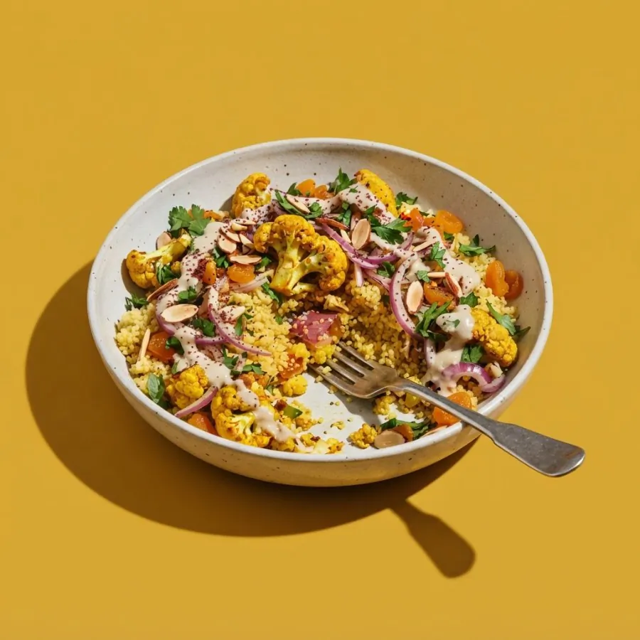 Couscous-Bowl mit gewürztem Blumenkohl, Foto 3