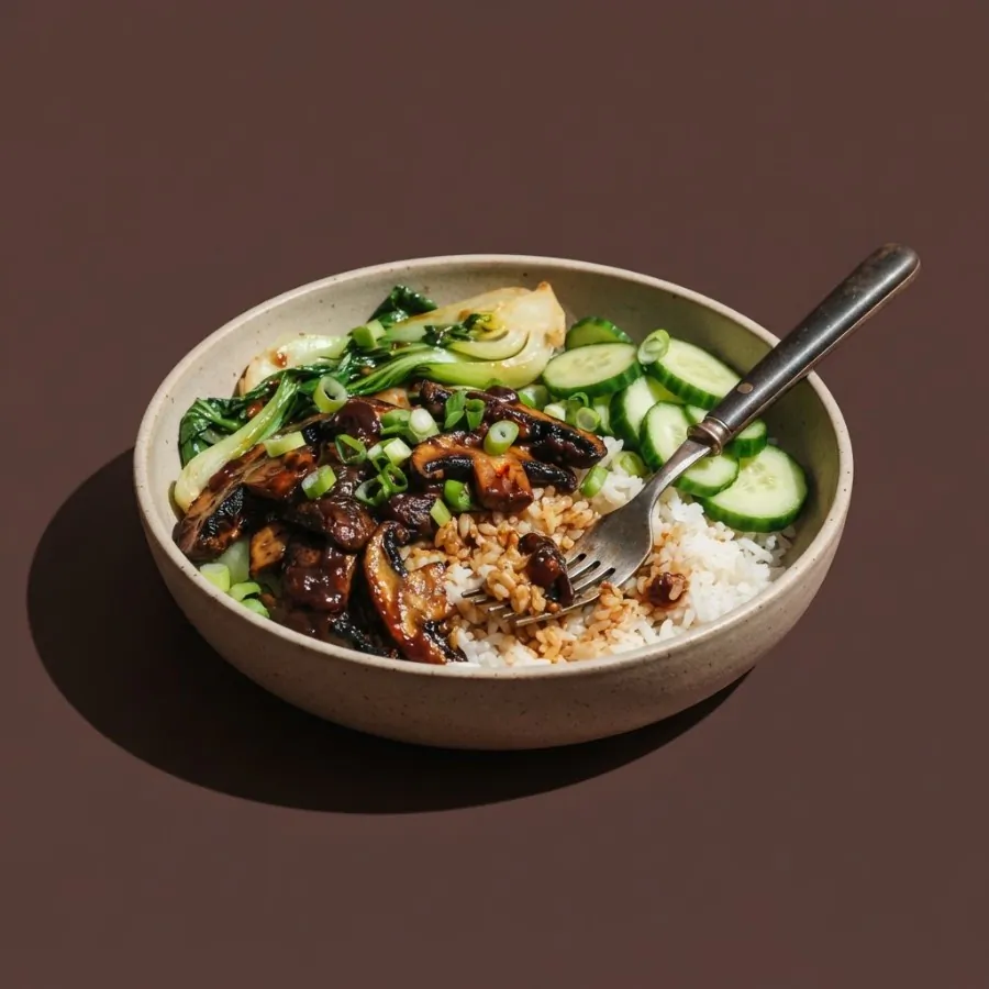 Reisbowl mit Hoisin-Portobello, Foto 3