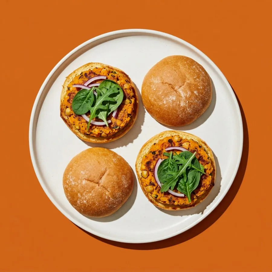 Burgers à la patate douce et aux pois chiches