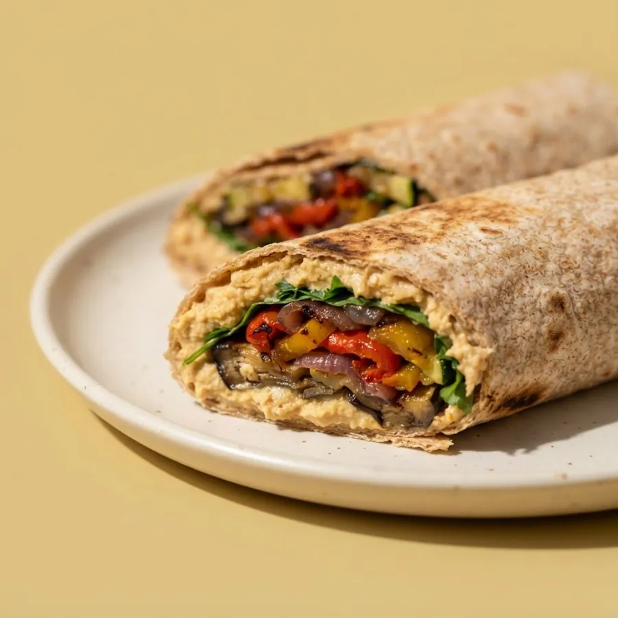 Wraps de homus com legumes assados, foto 2
