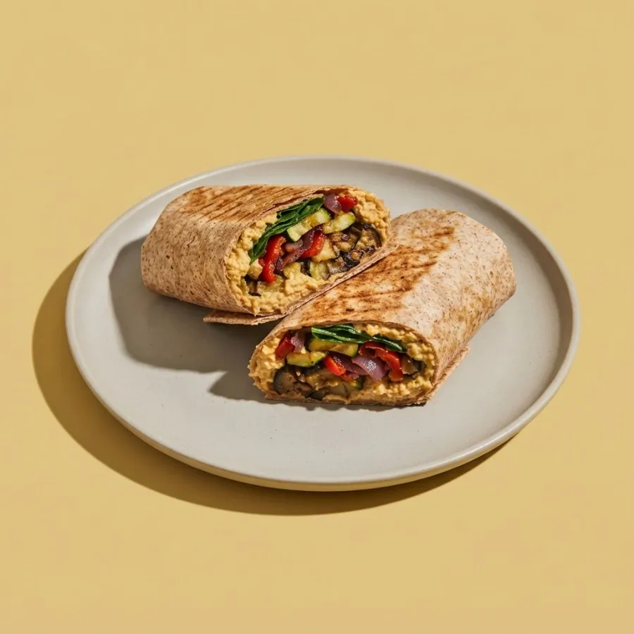 Wraps de homus com legumes assados, foto 3