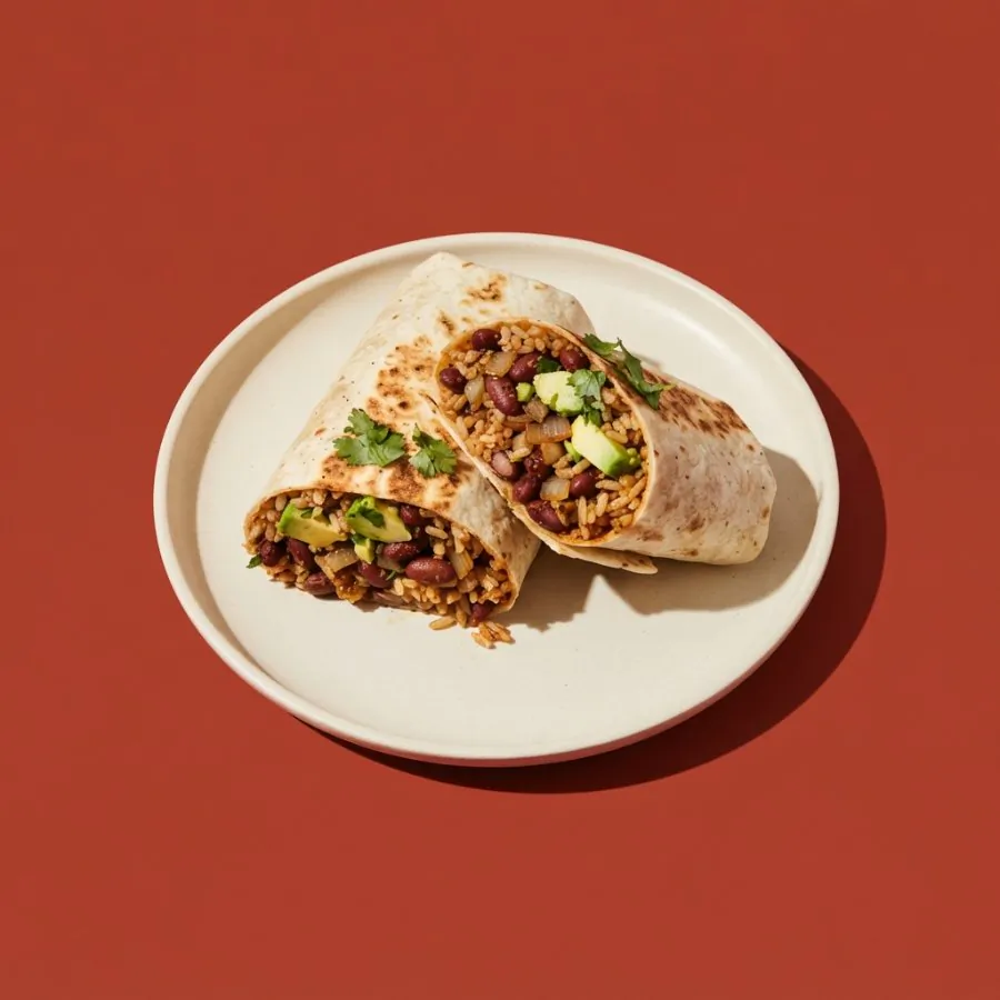 Burrito con fagioli e riso