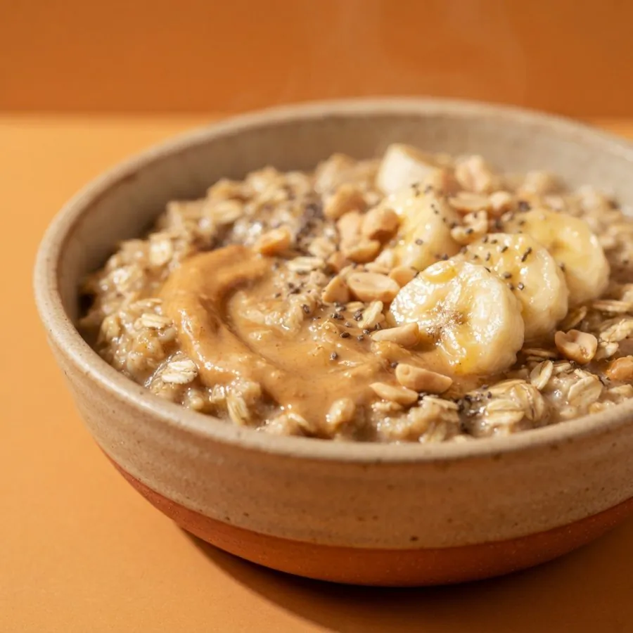 Peanut butter and banana porridge, photo 2