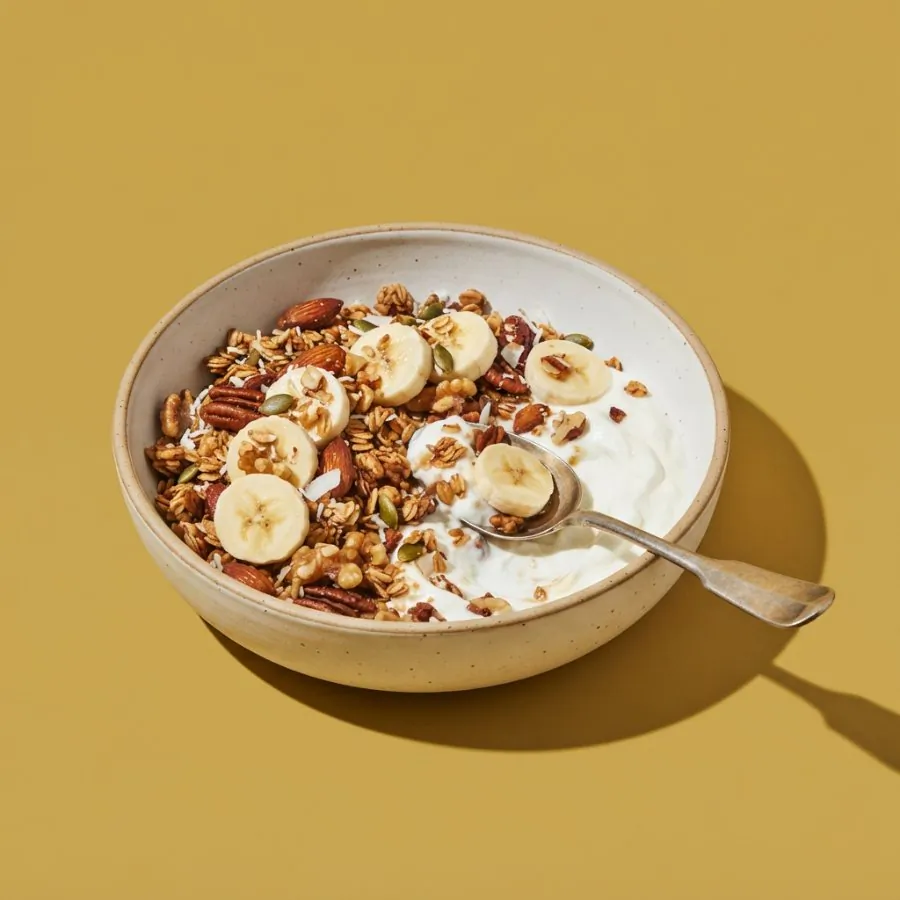 Granola aux noix et au sirop d'érable, avec du yaourt, photo 3