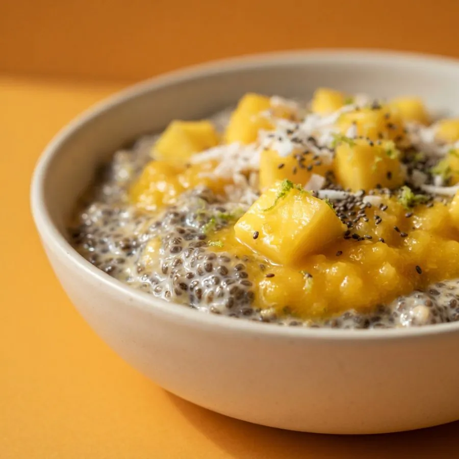 Pudim de chia com manga e limão, foto 2