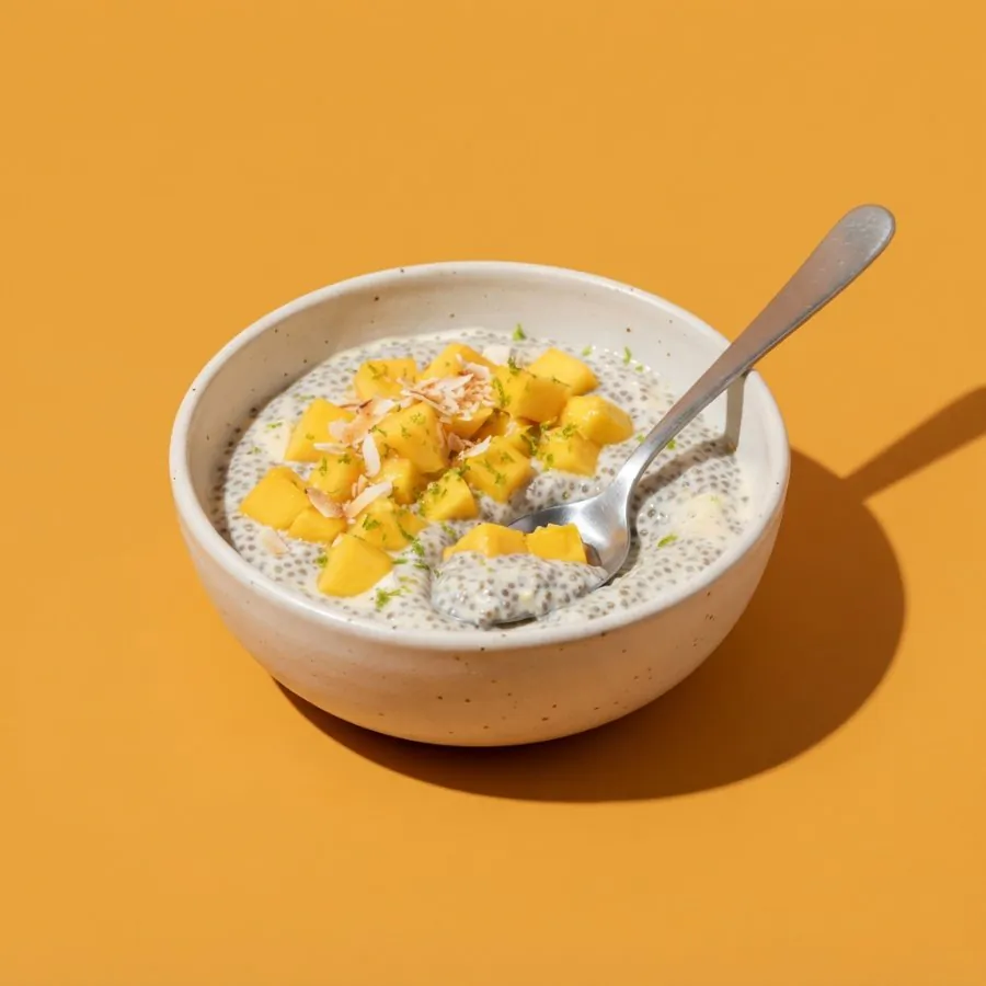 Pudim de chia com manga e limão, foto 3