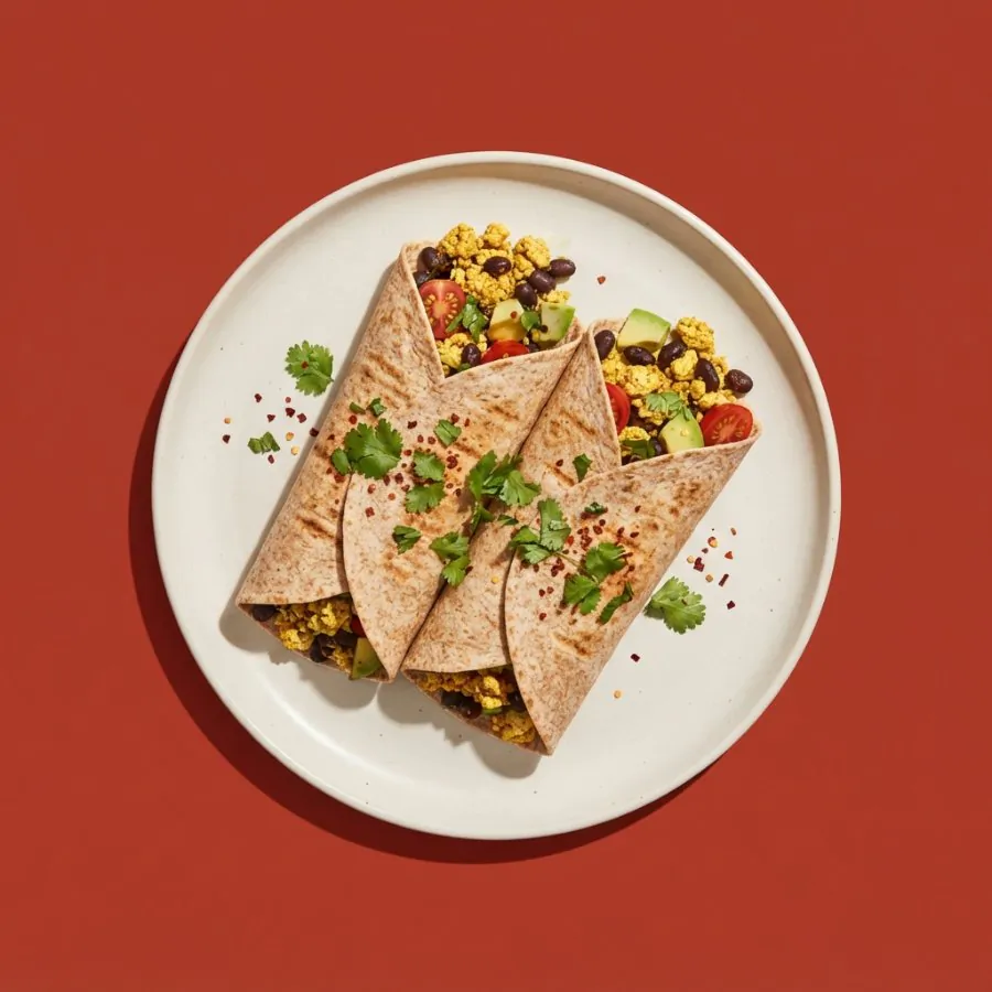 Burritos da colazione con fagioli neri