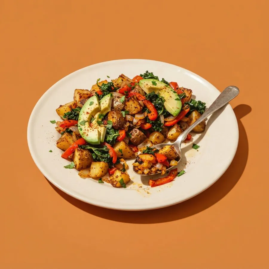 Hash di patate, peperone e cavolo riccio, foto 3