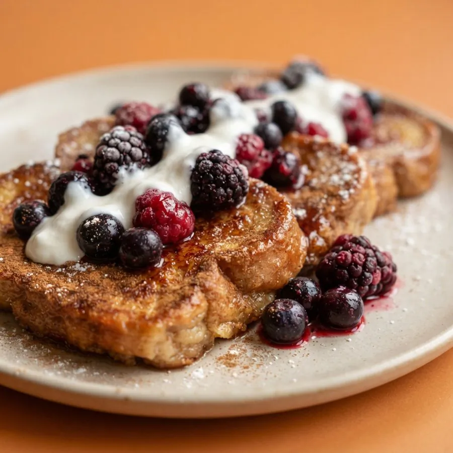 Torrijas de canela con frutos rojos, foto 2