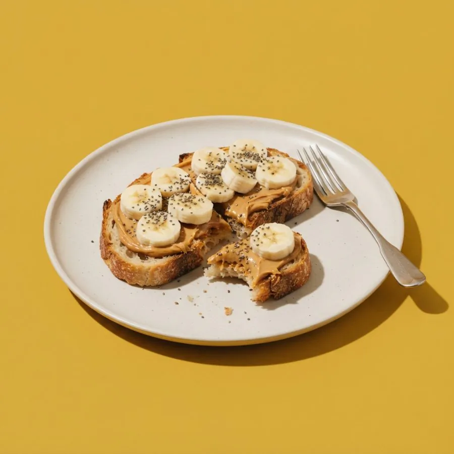 Toast con burro di arachidi e banana, foto 3
