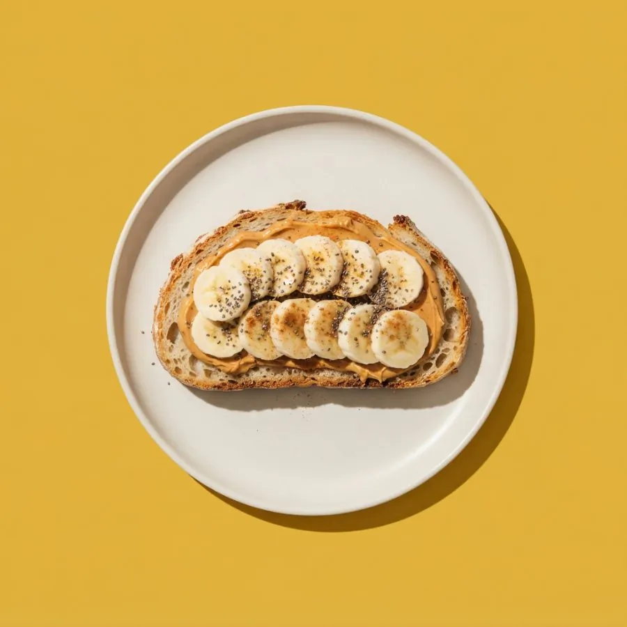 Toast con burro di arachidi e banana