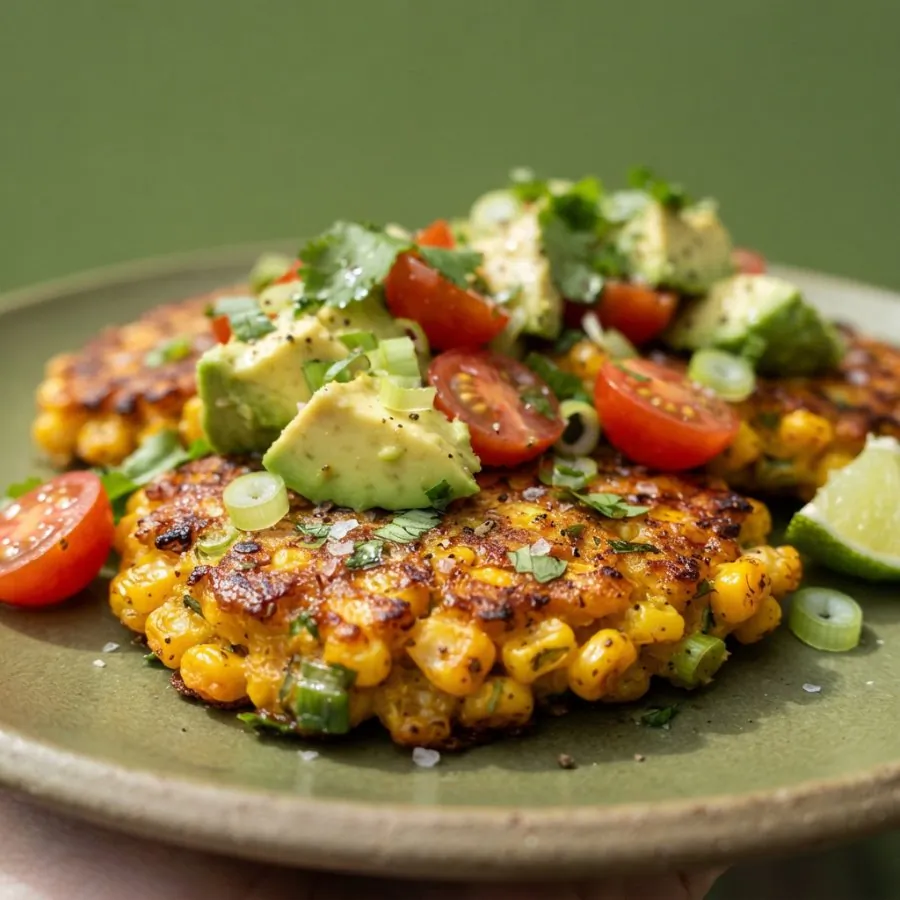 Sweetcorn fritters with avocado, photo 2