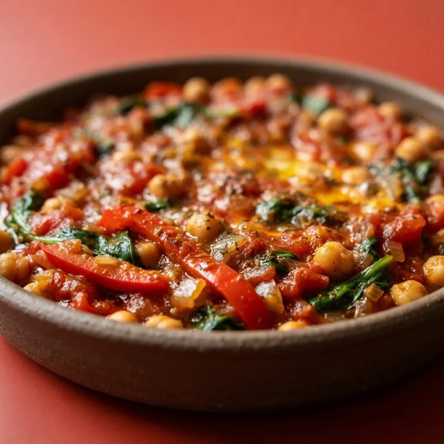 Shakshuka de garbanzos y pimiento, foto 2