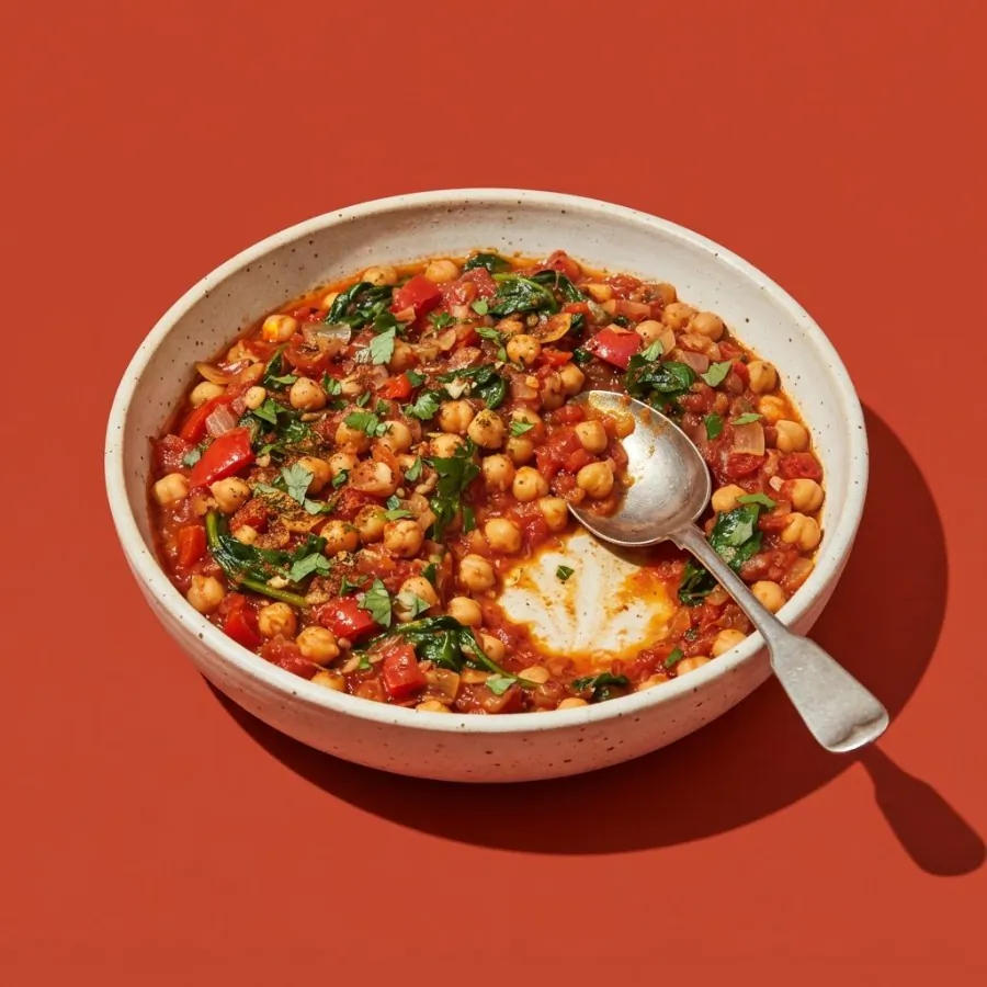 Shakshuka de garbanzos y pimiento, foto 3