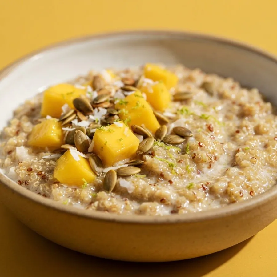 Coconut quinoa porridge with mango, photo 2