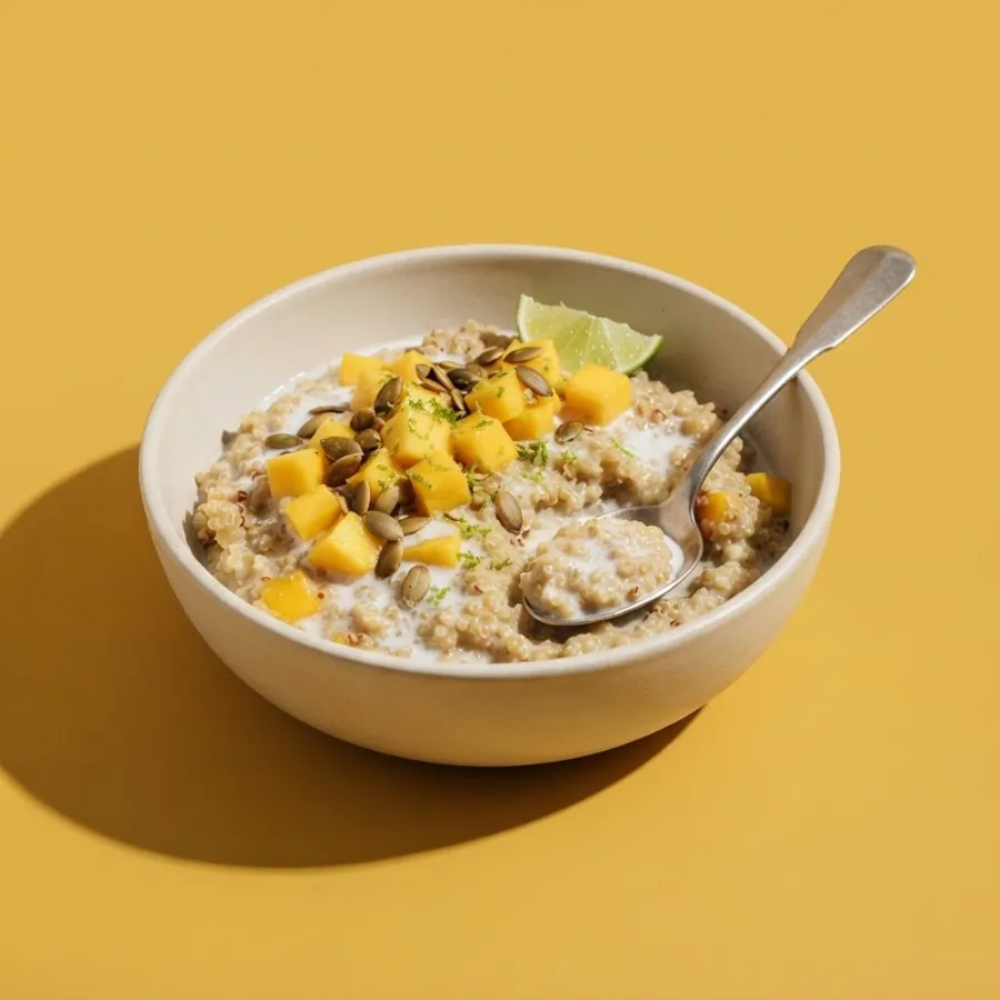 Coconut quinoa porridge with mango, photo 3