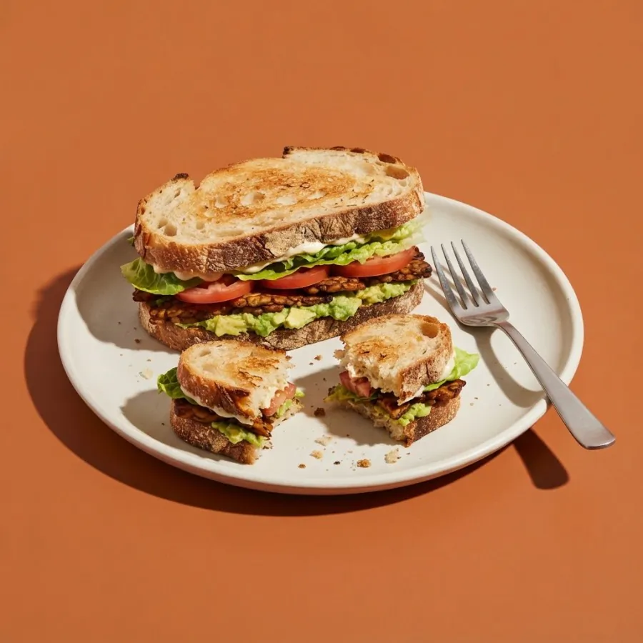 Panino con tempeh affumicato, avocado e pomodoro, foto 3
