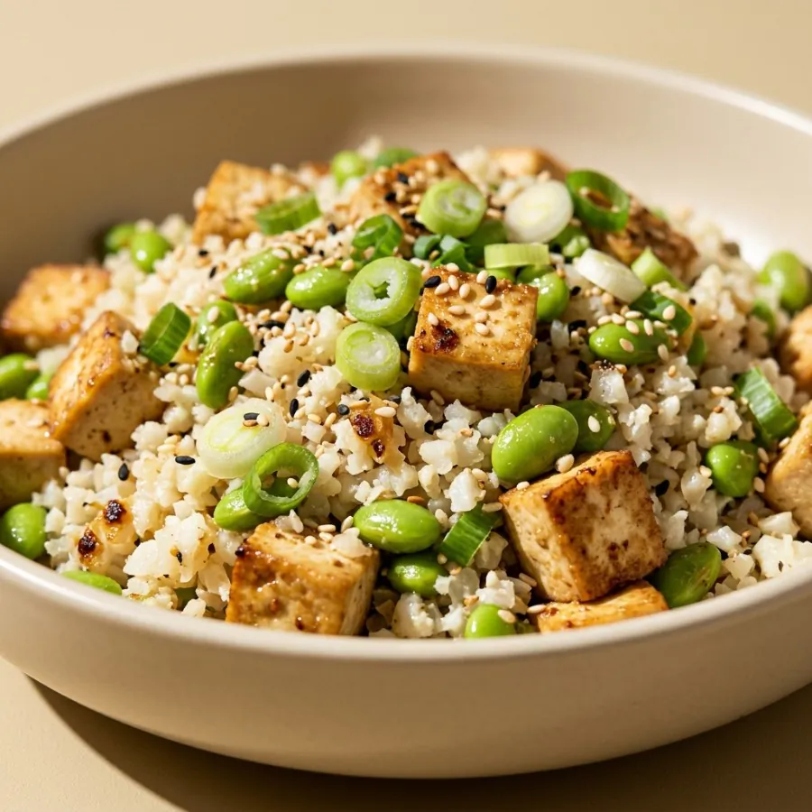 Riz de chou-fleur au tofu et aux edamame, photo 2