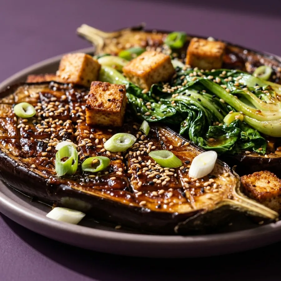 Miso-Aubergine mit Sesam-Pak-Choi, Foto 2