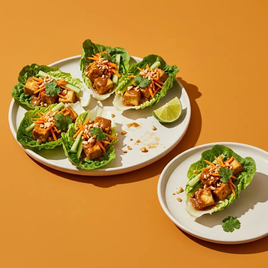Satay tofu lettuce cups, photo 3