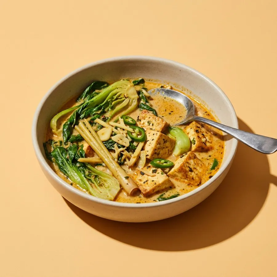 Kokoscurry mit Zitronengras und Tofu, Foto 3