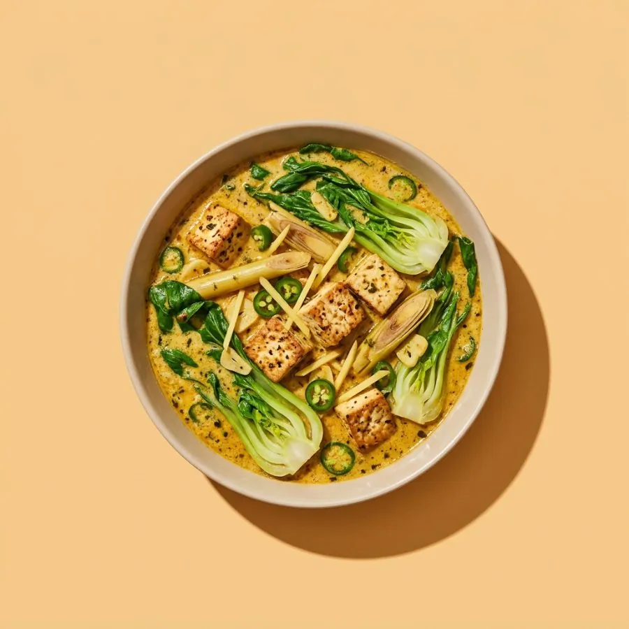Kokoscurry mit Zitronengras und Tofu