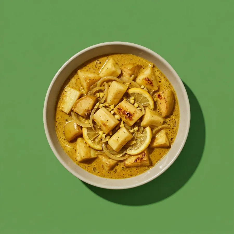 Curry de pastinaca com maçã