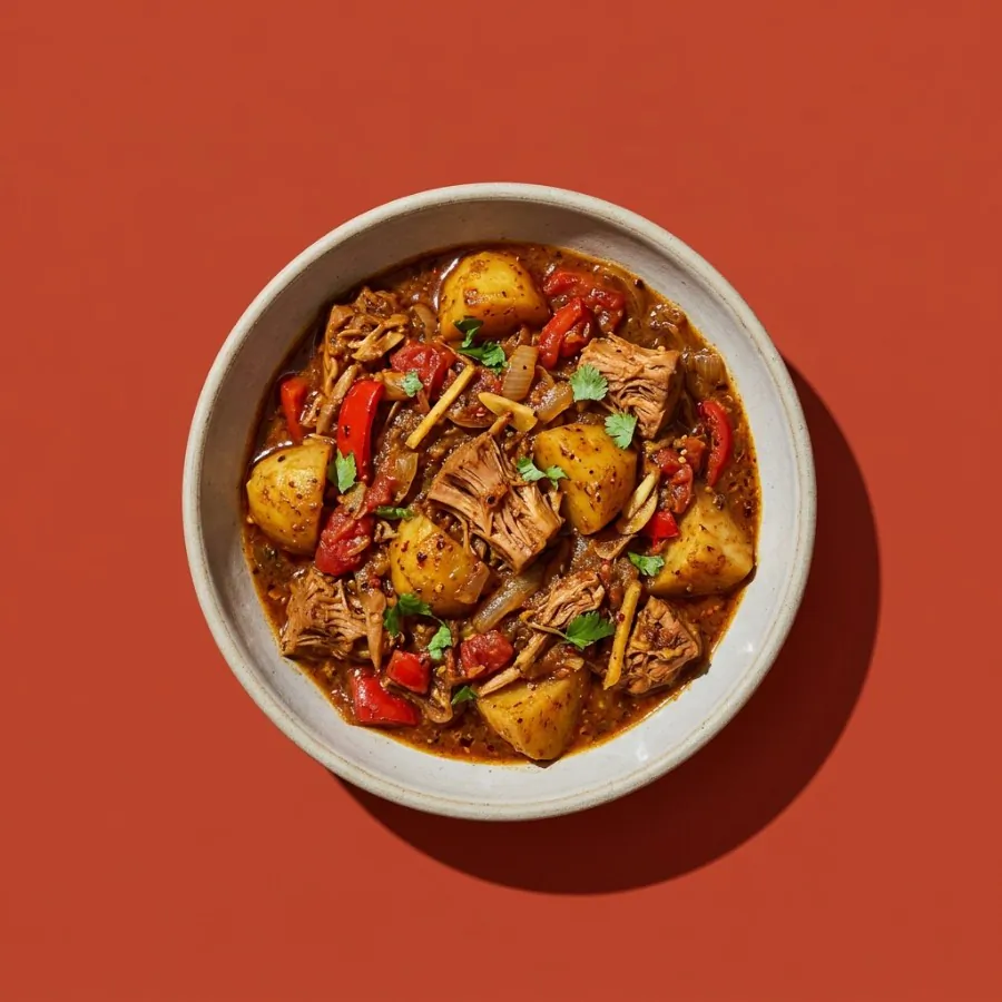 Jackfrucht-Kartoffel-Balti