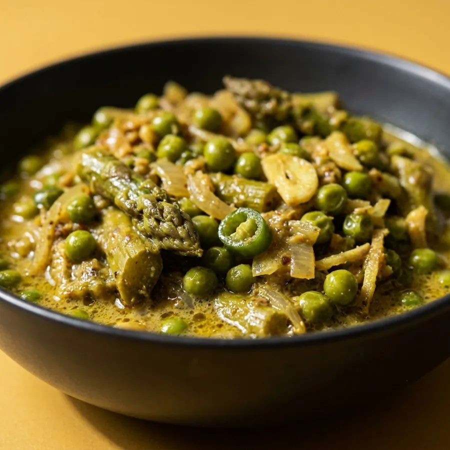 Curry de aspargo e ervilha, foto 2