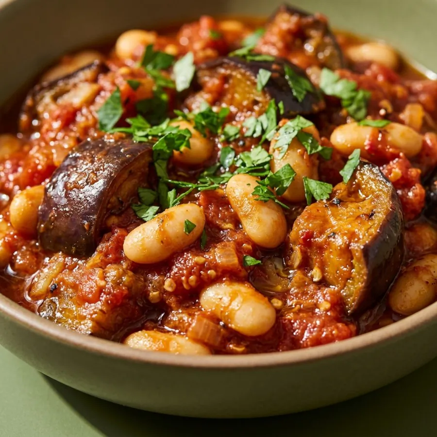 Ensopado de berinjela com harissa e feijão-branco, foto 2