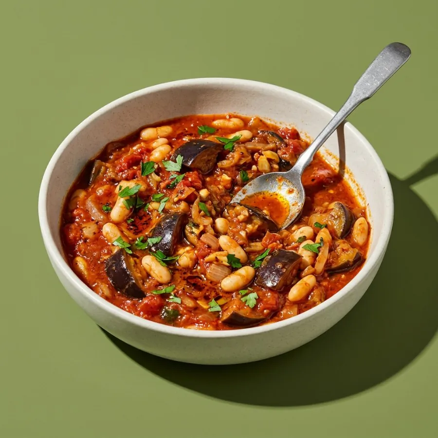 Ensopado de berinjela com harissa e feijão-branco, foto 3