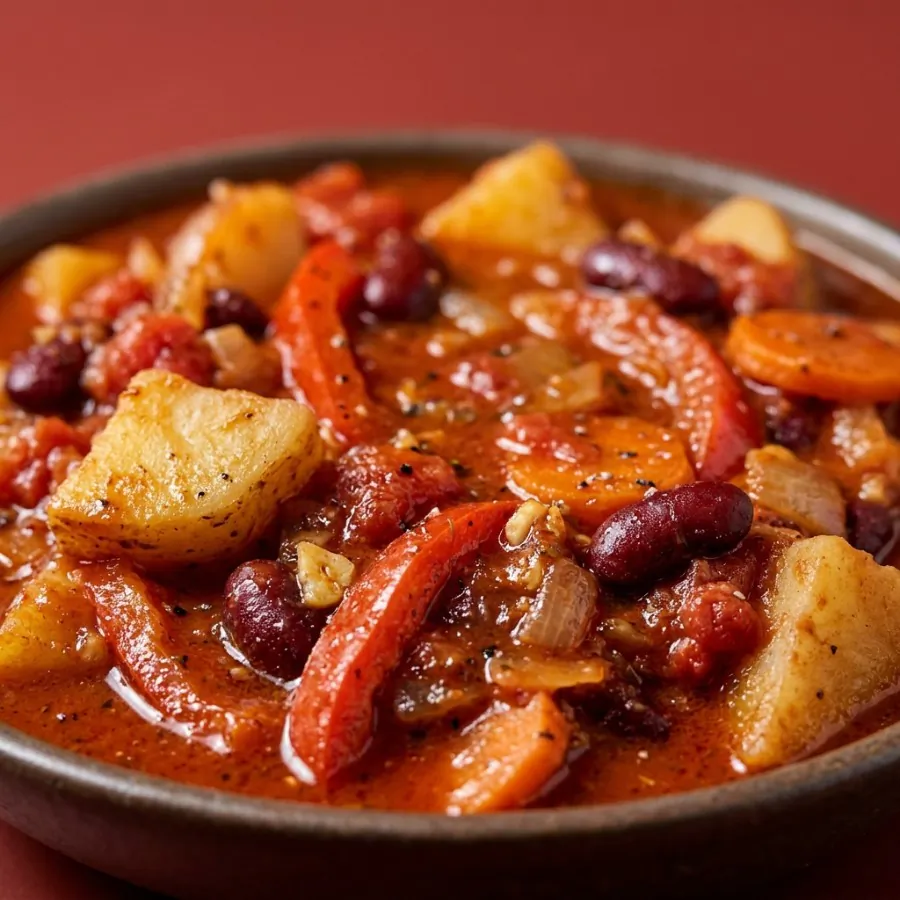 Goulash defumado de batata e pimentão, foto 2