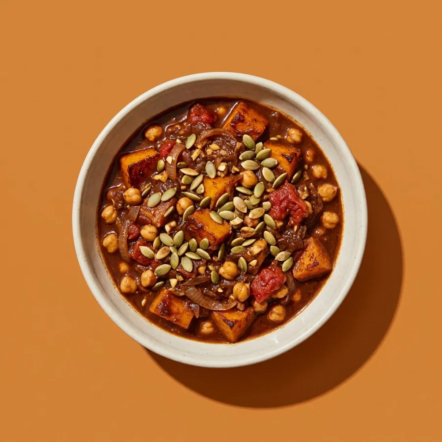 Mole-style squash and chickpea stew