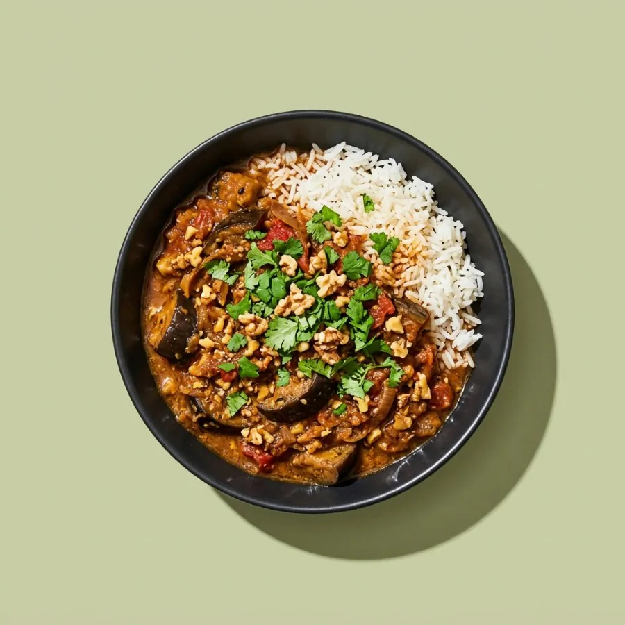 Ragoût géorgien aux noix et à l'aubergine